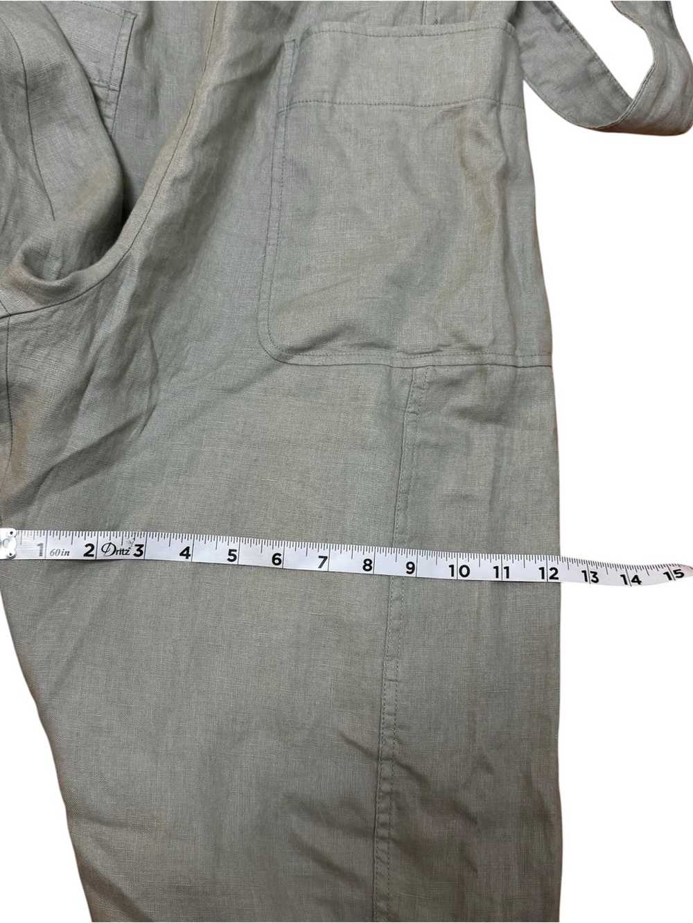 Everlane NWT Utility Coverall in Seagrass linen wide leg summer coastal beachy - Picture 11 of 11